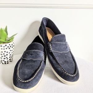 Martin Dingman Men's navy suede loafer